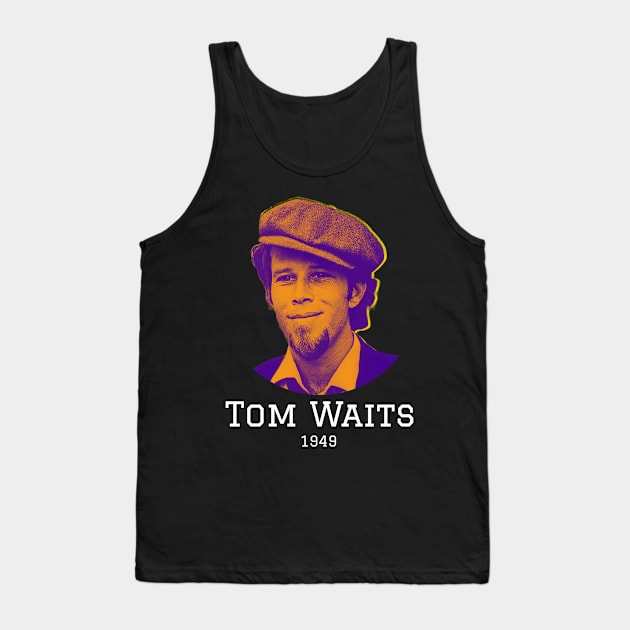 Tom Waits (white text version) Tank Top by QUOT-s